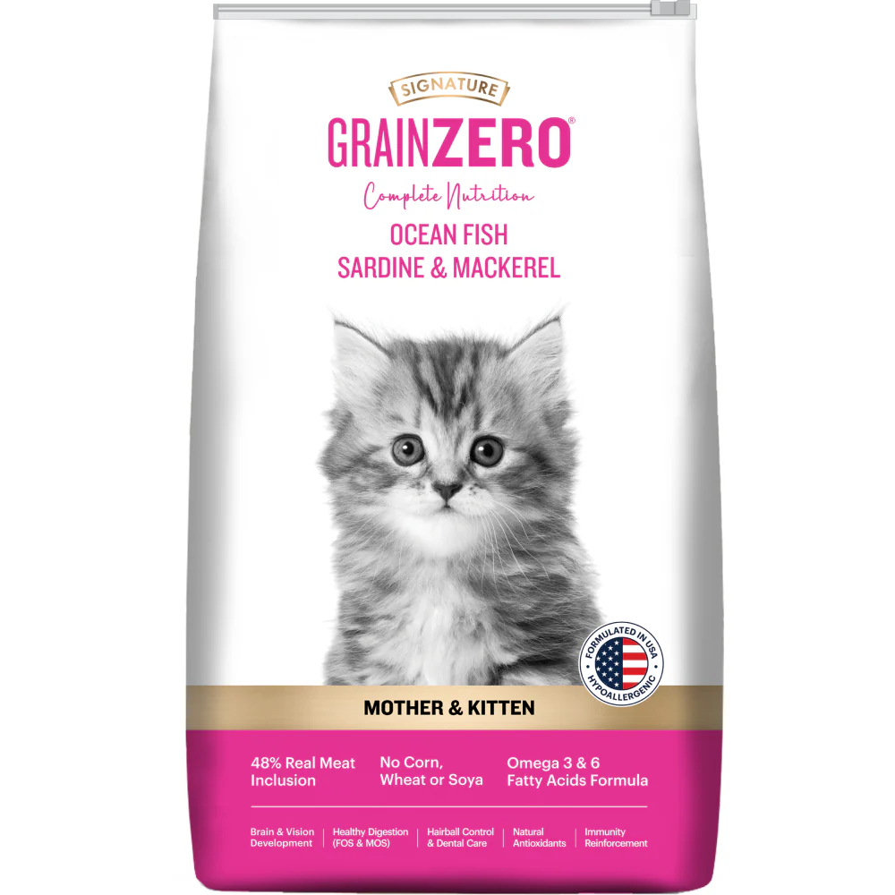 Signature Grain Zero Ocean Fish, Sardine and Mackerel Mother and Kitten Cat Dry Food - Image 14