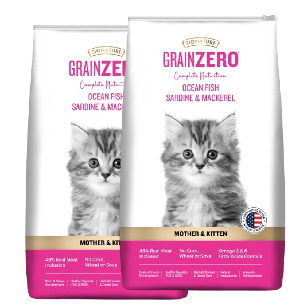 Signature Grain Zero Ocean Fish, Sardine and Mackerel Mother and Kitten Cat Dry Food - Image 18