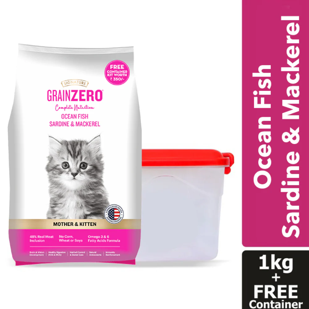 Signature Grain Zero Ocean Fish, Sardine and Mackerel Mother and Kitten Cat Dry Food - Image 19