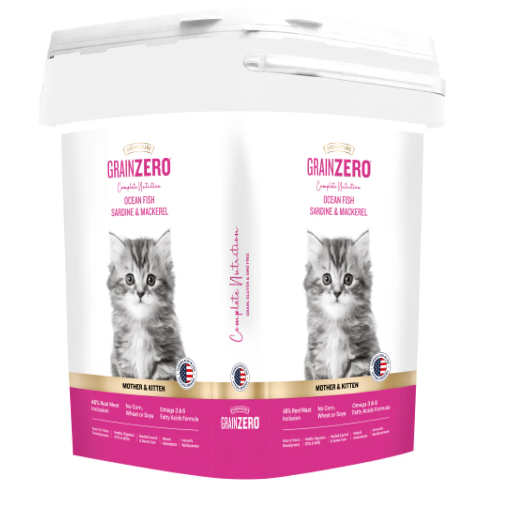 Signature Grain Zero Ocean Fish, Sardine and Mackerel Mother and Kitten Cat Dry Food - Image 20