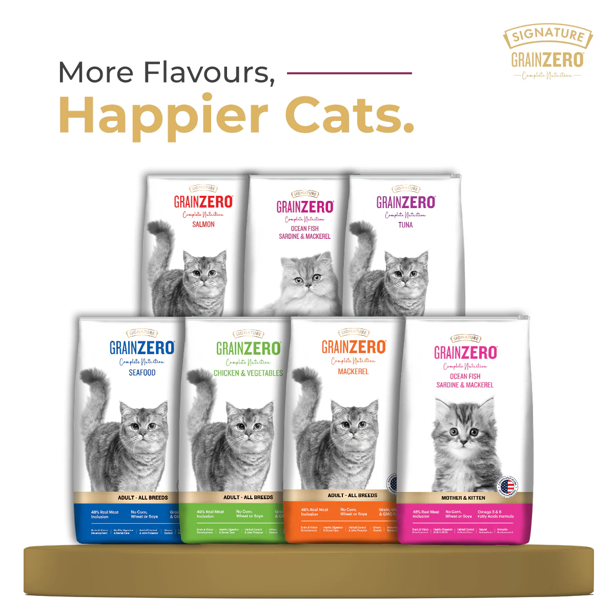 Signature Grain Zero Ocean Fish, Sardine and Mackerel Adult Cat Dry Food - Image 12