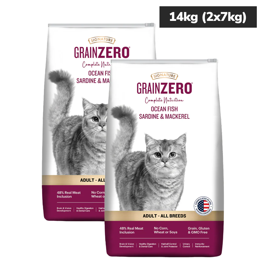 Signature Grain Zero Ocean Fish, Sardine and Mackerel Adult Cat Dry Food - Image 16