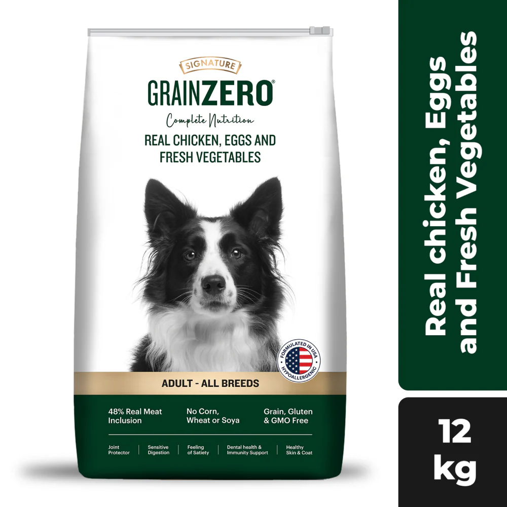 Signature Grain Zero Real Chicken, Egg and Vegetables Adult Dog Dry Food - Image 12
