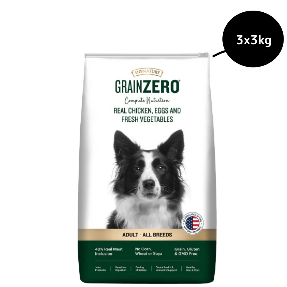 Signature Grain Zero Real Chicken, Egg and Vegetables Adult Dog Dry Food - Image 15