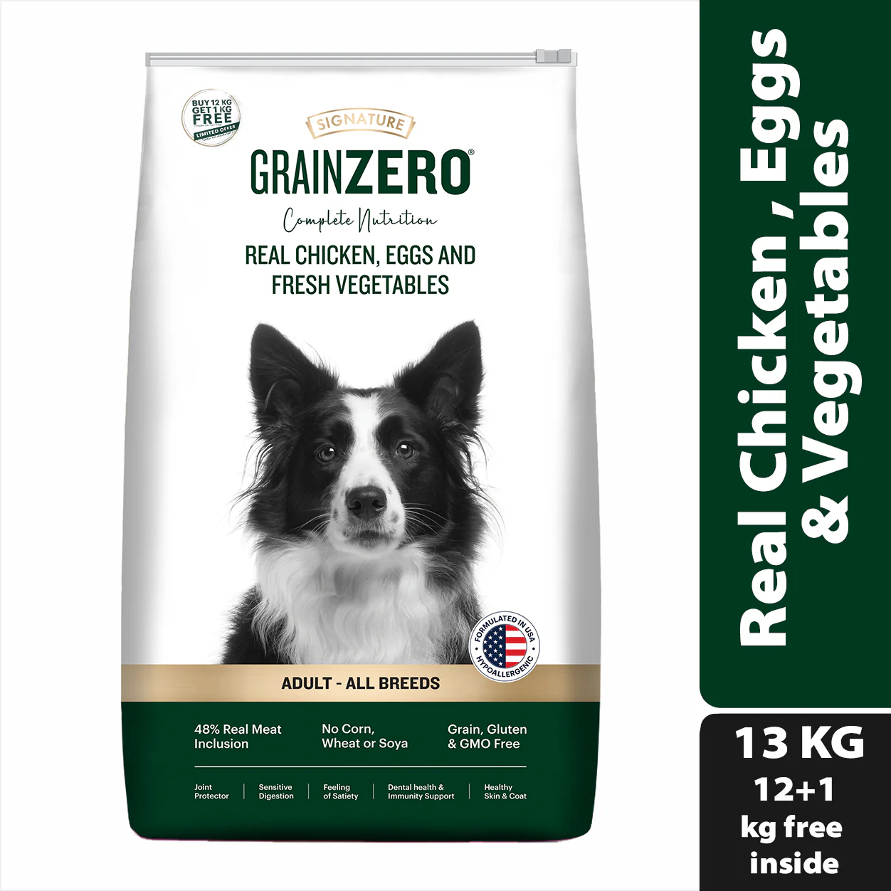 Signature Grain Zero Real Chicken, Egg and Vegetables Adult Dog Dry Food - Image 17