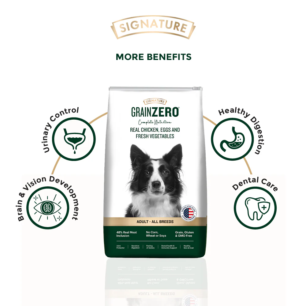 Signature Grain Zero Real Chicken, Egg and Vegetables Adult Dog Dry Food - Image 5