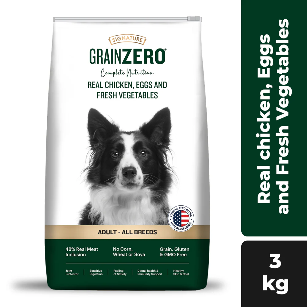 Signature Grain Zero Real Chicken, Egg and Vegetables Adult Dog Dry Food - Image 9