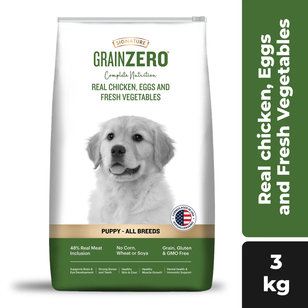 Signature Grain Zero Real Chicken, Egg and Vegetables Puppy Dog Dry Food - Image 10