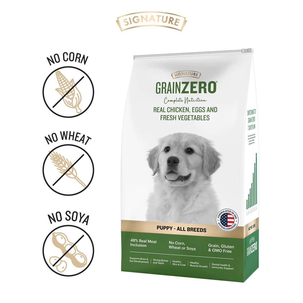 Signature Grain Zero Real Chicken, Egg and Vegetables Puppy Dog Dry Food - Image 3