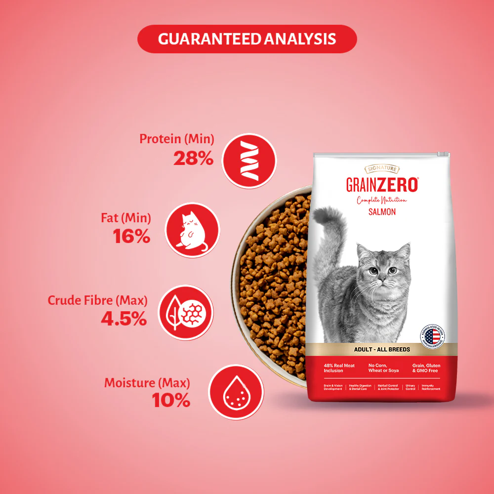 Signature Grain Zero Salmon Adult All Breed Adult Cat Dry Food - Image 3