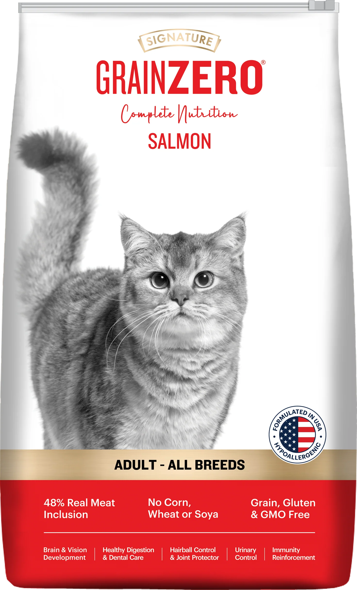 Signature Grain Zero Salmon Adult All Breed Adult Cat Dry Food - Image 8