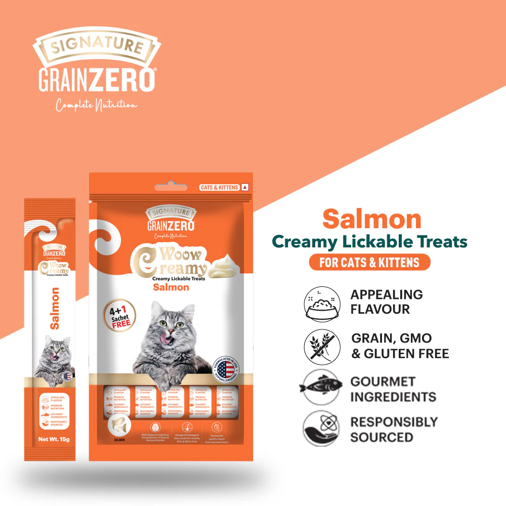 Signature Grain Zero Salmon and Tuna & Ocean Fish Lickable Creamy Cat Treats Combo - Image 7