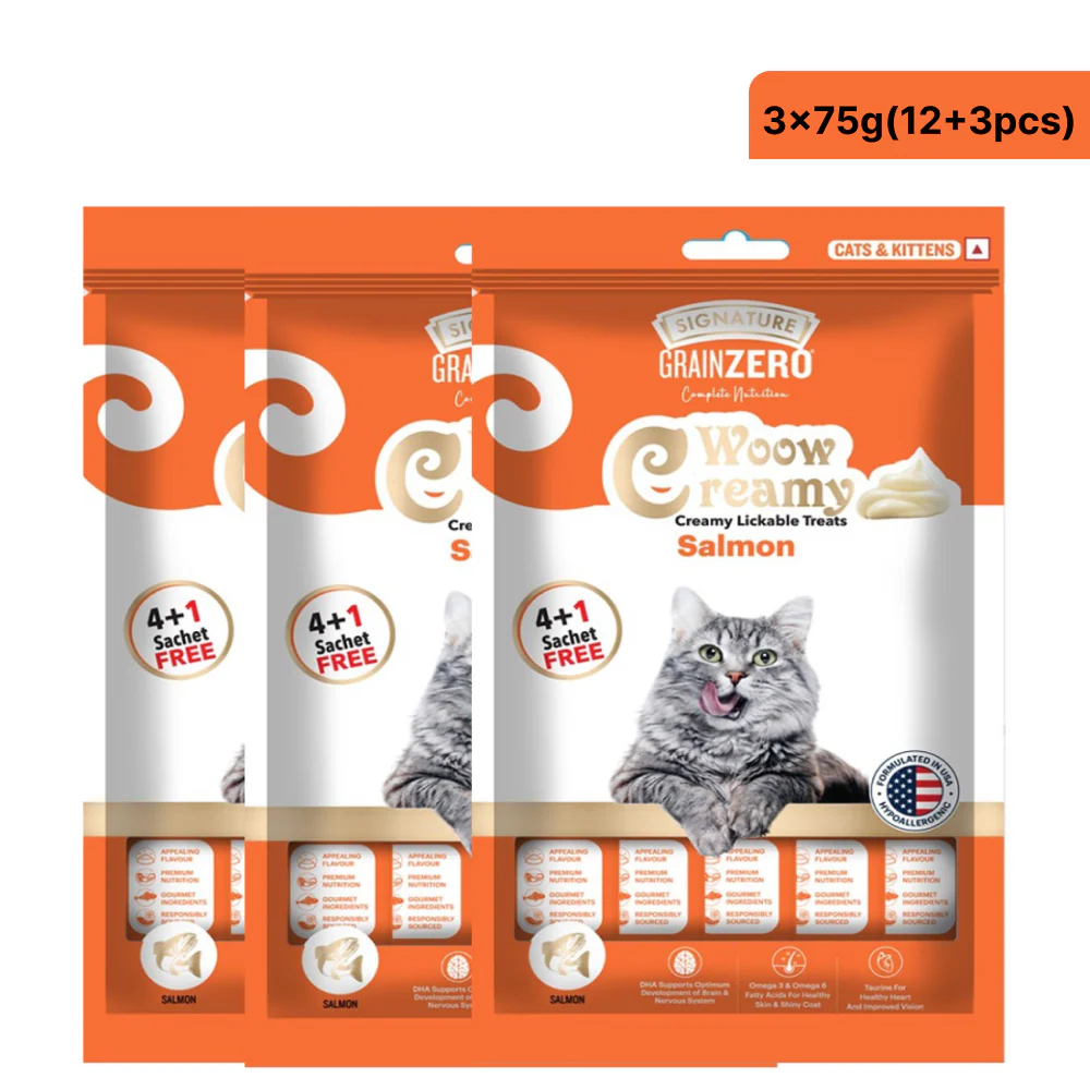 Signature Grain Zero Salmon Lickable Creamy Cat Treats - Image 6