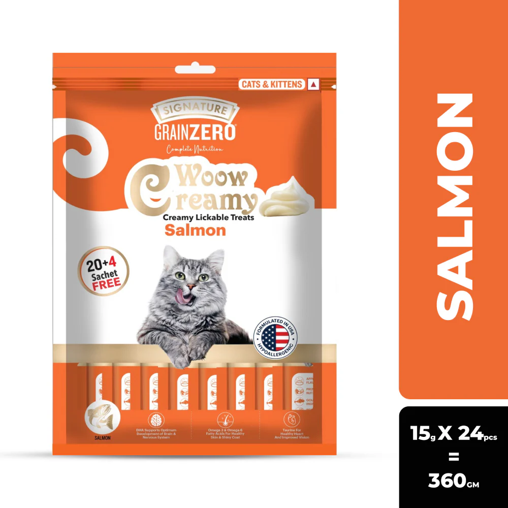 Signature Grain Zero Salmon Lickable Creamy Cat Treats - Image 8