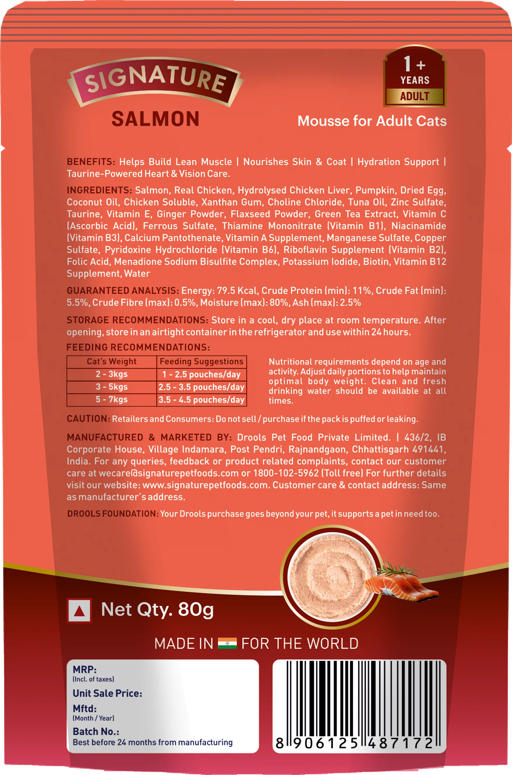 Signature Grain Zero Salmon Mousse Adult Cat Wet Food - Image 12
