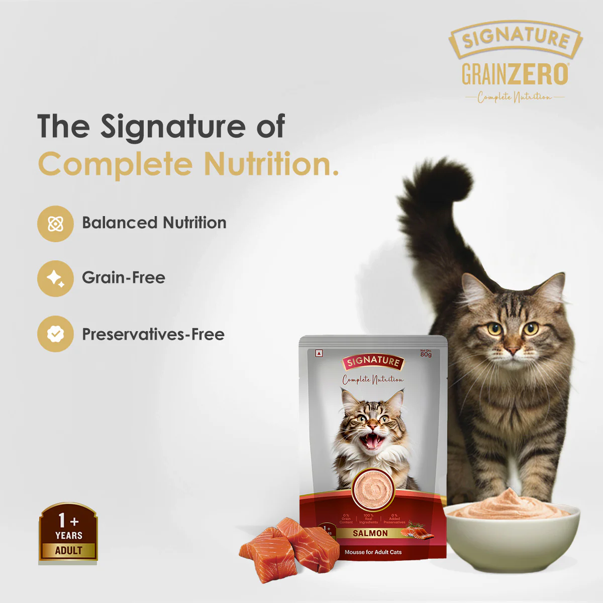 Signature Grain Zero Salmon Mousse Adult Cat Wet Food - Image 2