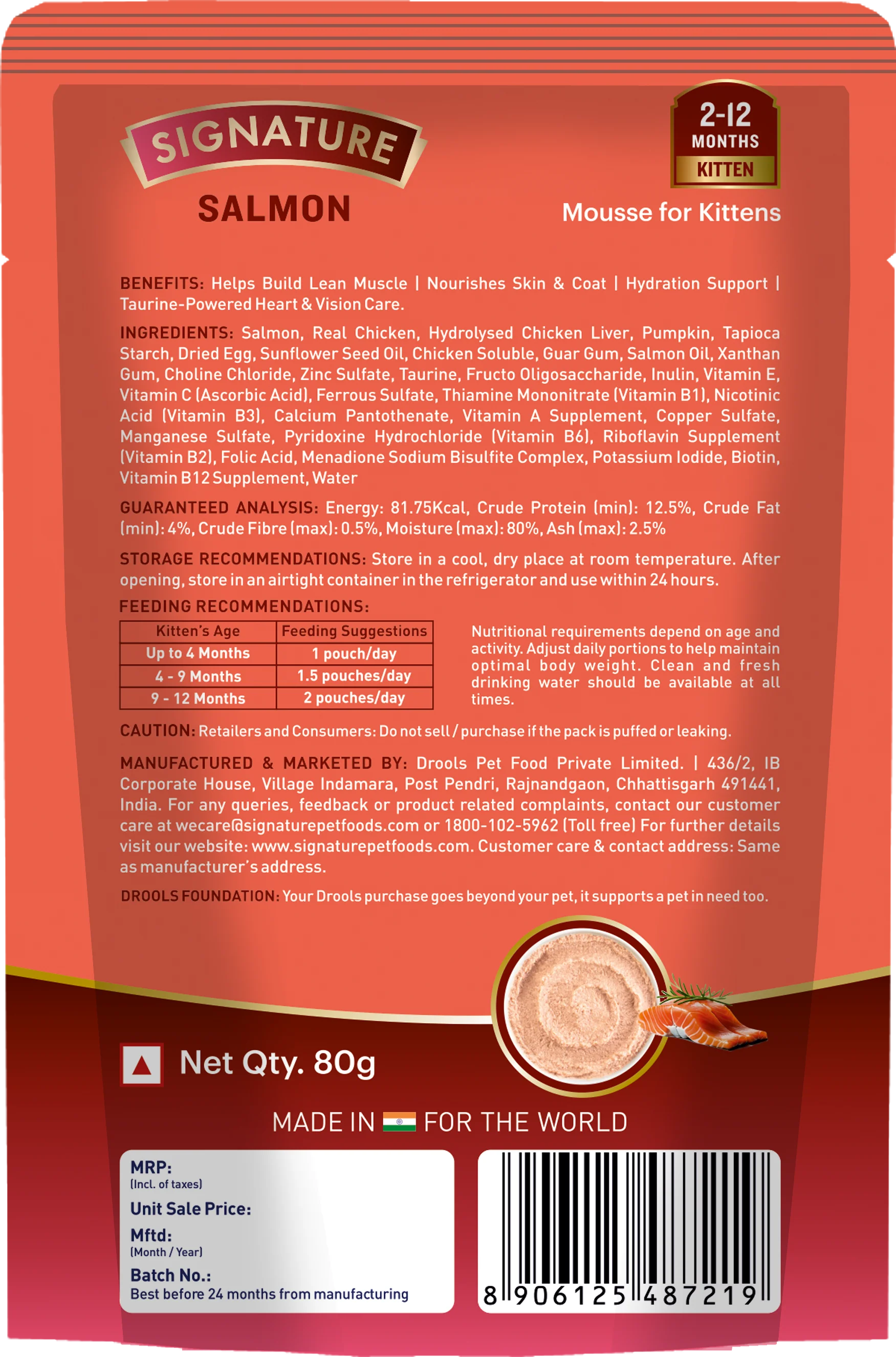 Signature Grain Zero Salmon Mousse Kitten Cat Wet Food - Image 2