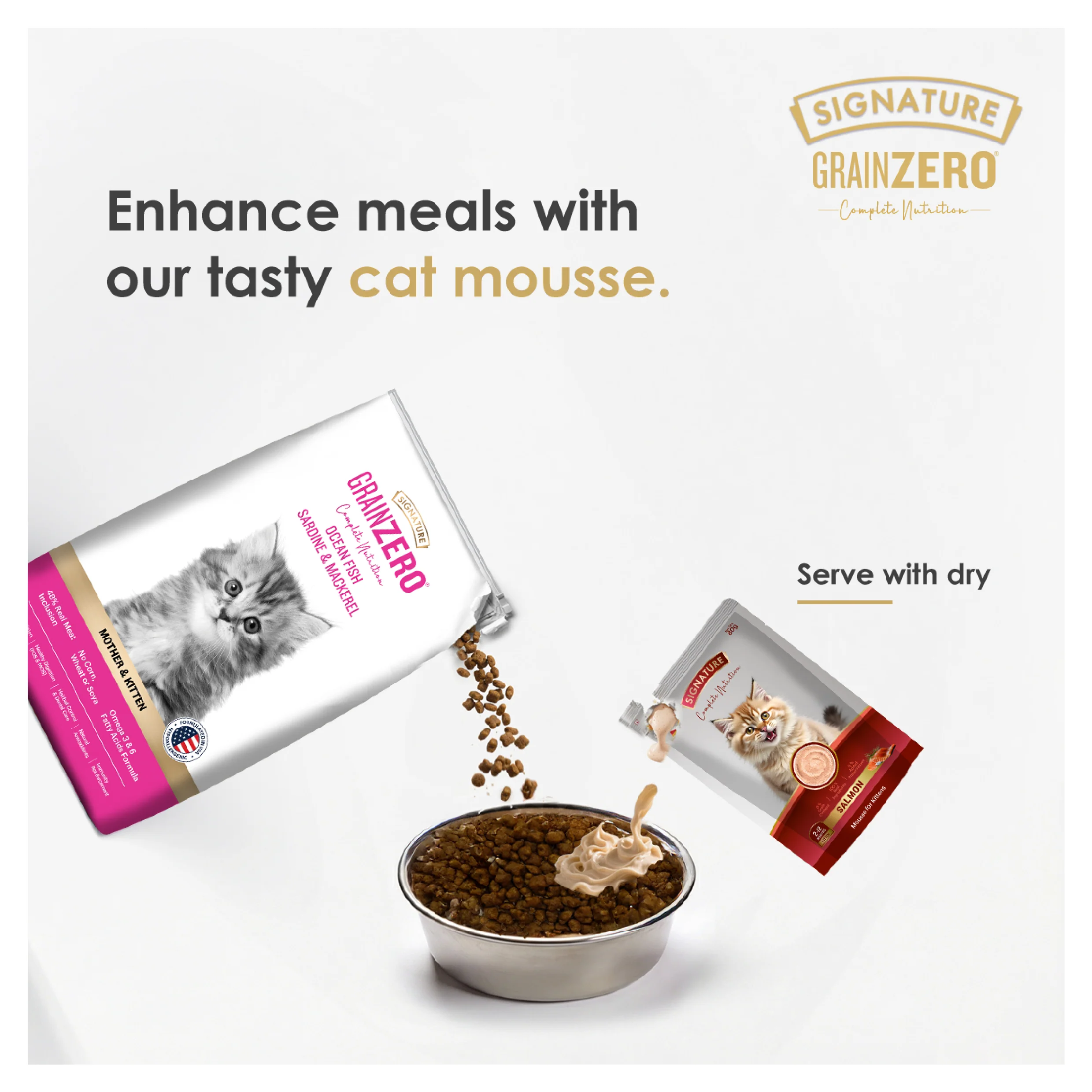 Signature Grain Zero Salmon Mousse Kitten Cat Wet Food - Image 5