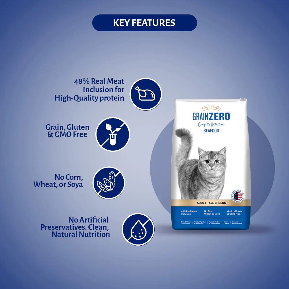 Signature Grain Zero Seafood Adult All Breed Adult Cat Dry Food - Image 4