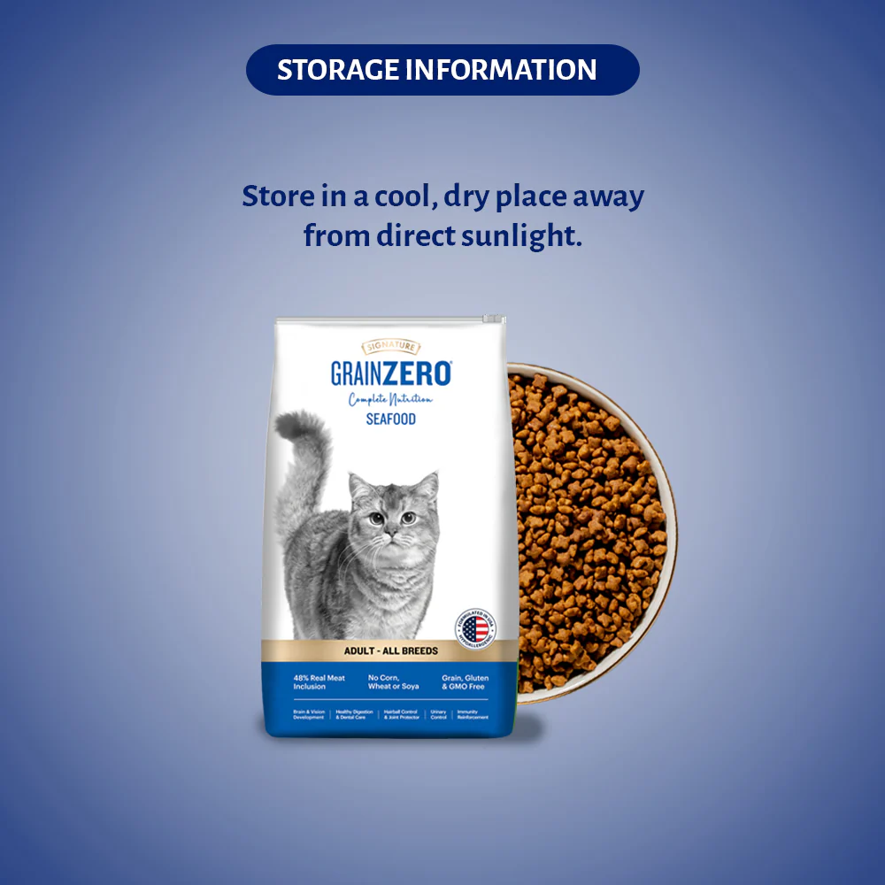 Signature Grain Zero Seafood Adult All Breed Adult Cat Dry Food - Image 5