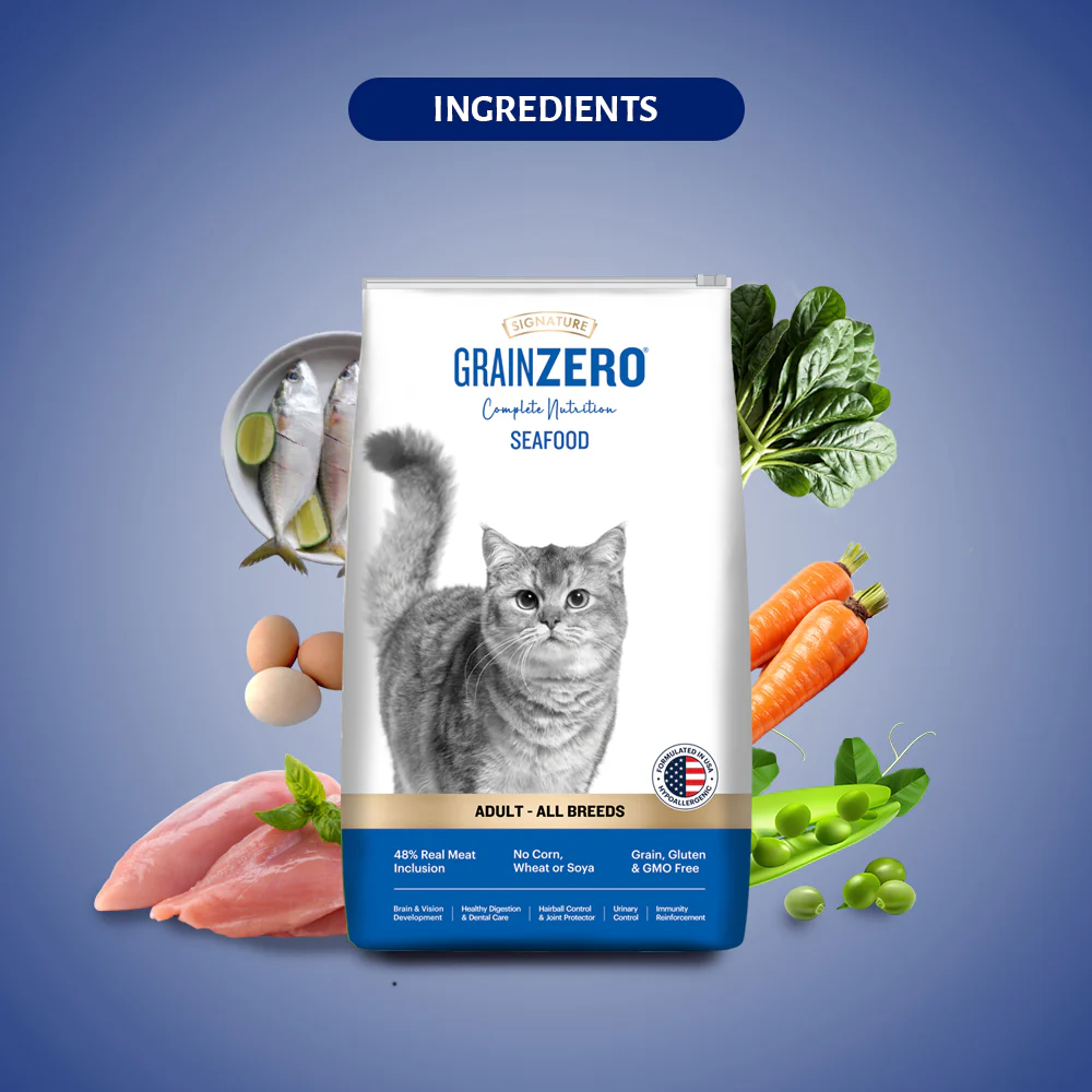Signature Grain Zero Seafood Adult All Breed Adult Cat Dry Food - Image 6