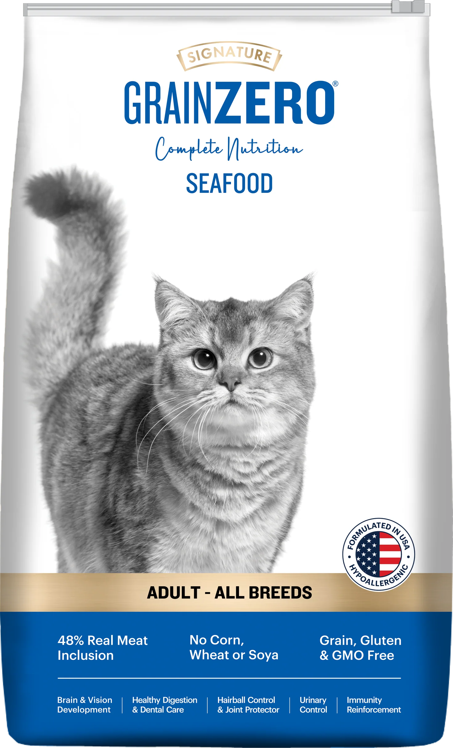Signature Grain Zero Seafood Adult All Breed Adult Cat Dry Food - Image 7