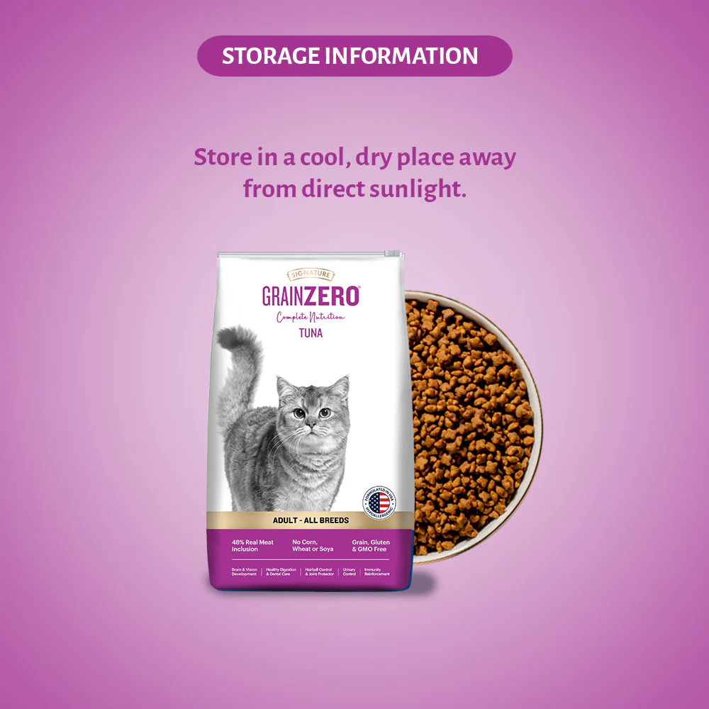 Signature Grain Zero Tuna Adult All Breed Adult Cat Dry Food - Image 5
