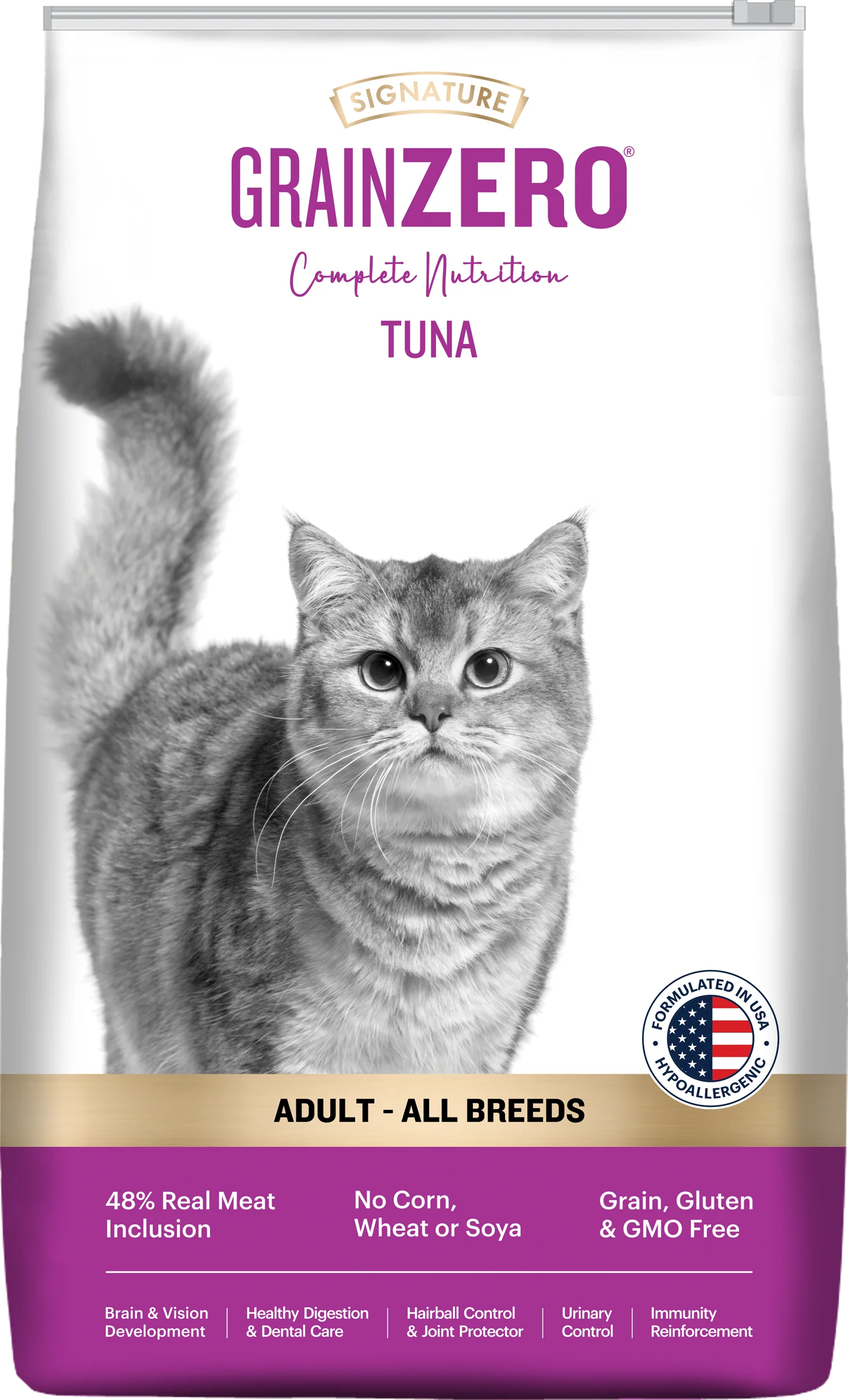 Signature Grain Zero Tuna Adult All Breed Adult Cat Dry Food - Image 7