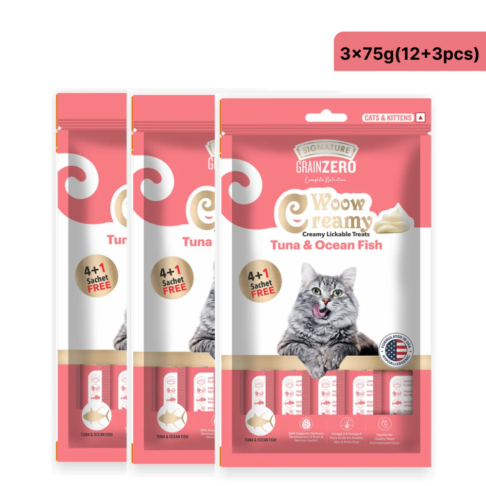 Signature Grain Zero Tuna and Ocean Fish Lickable Creamy Cat Treats - Image 6