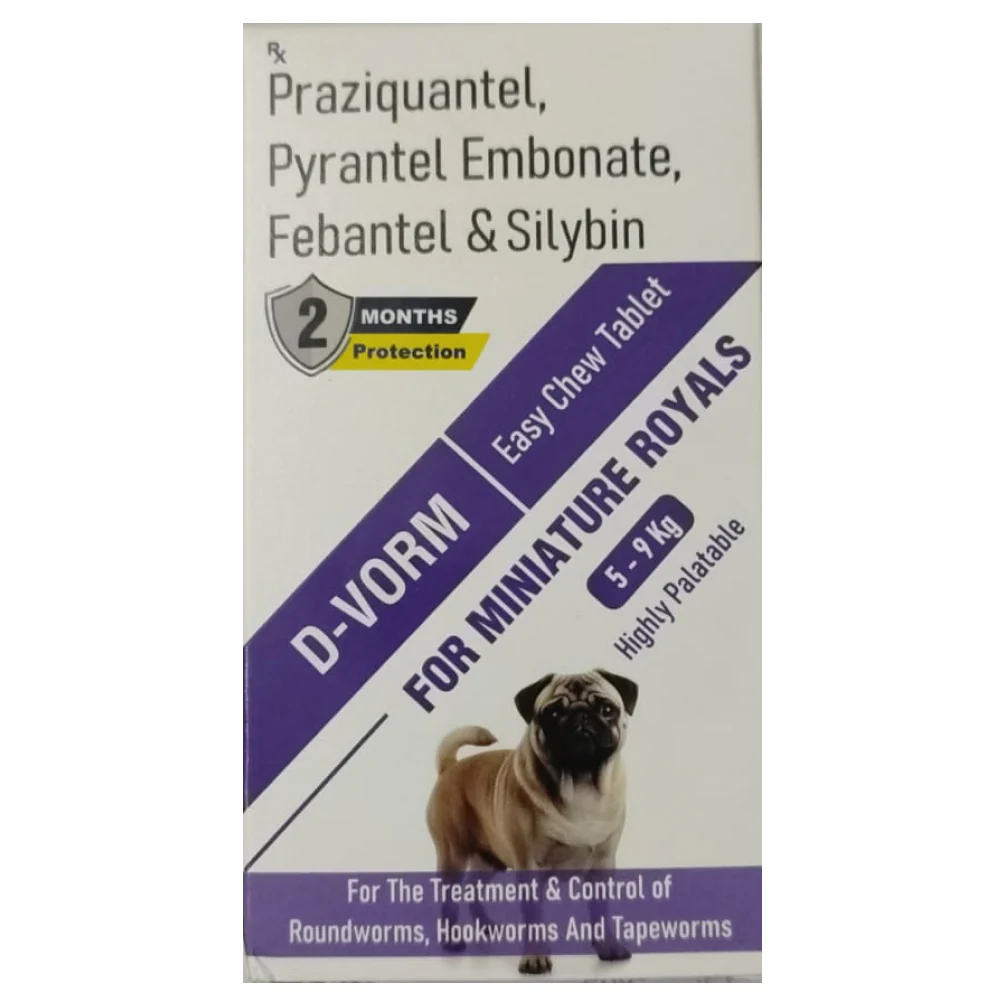 Sihil D Vorm Tablets Dewormer for Dogs 5 to 9kg