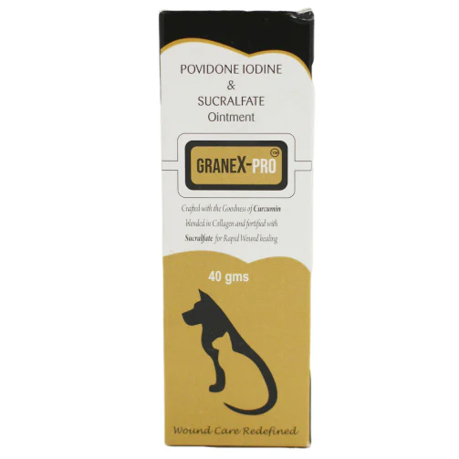 Sihil GraneX Pro Ointment (Povidone iodine & Sucralfate) Antiseptic & Wound healing for Dogs And Cats - Image 2