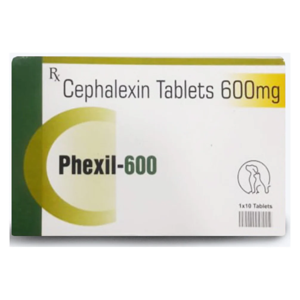Sihil Phexil 600mg Tablets (Cephalexin) for Dogs and Cats