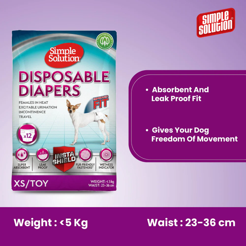 Simple Solution Disposable Diaper for Female Dogs (46x58cm) - Image 4