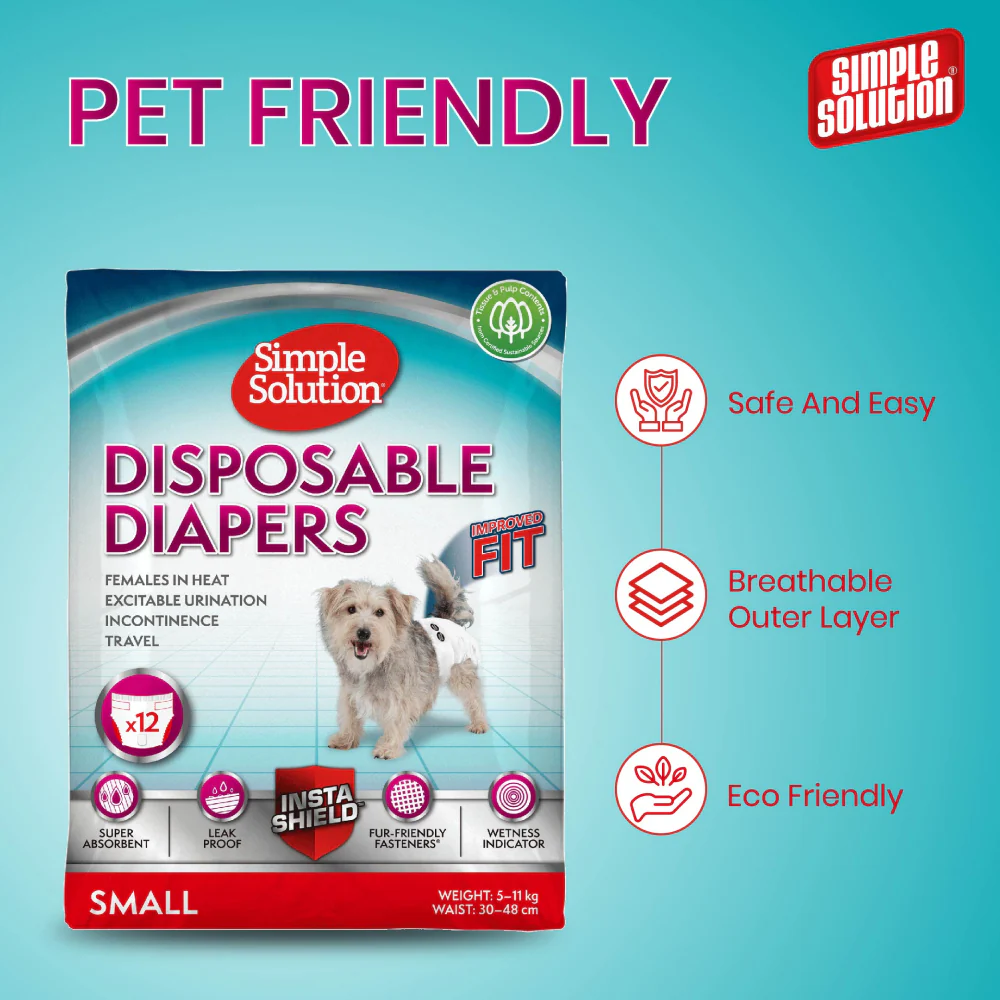Simple Solution Disposable Diaper for Female Dogs (46x58cm) - Image 9
