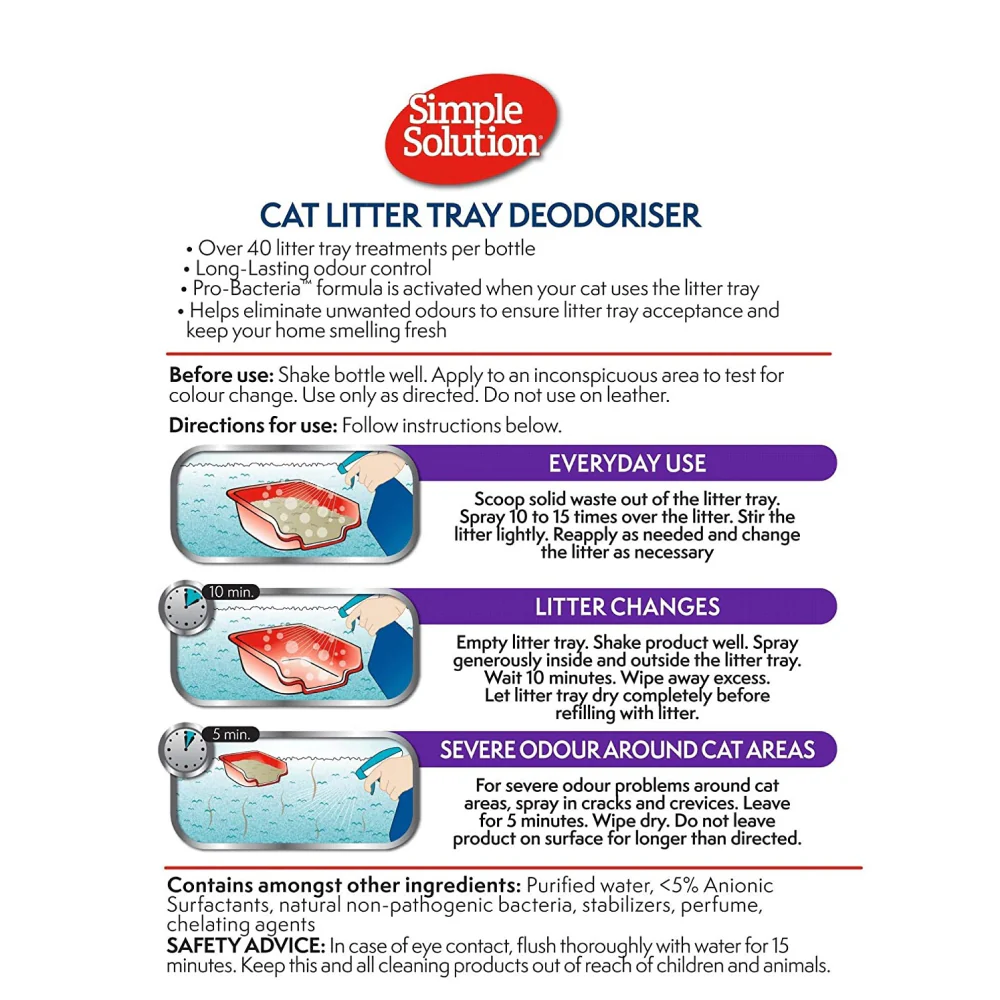 Simple Solution Litter Tray Deodoriser for Cats - Image 3