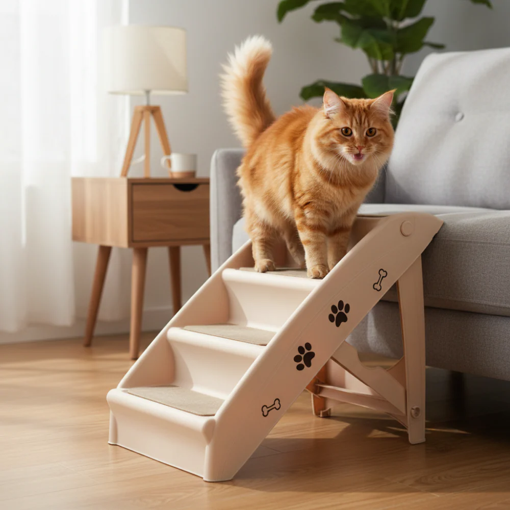 Skatrs 4 Step Easy Access Pet Stairs for Dogs & Cats - Image 4