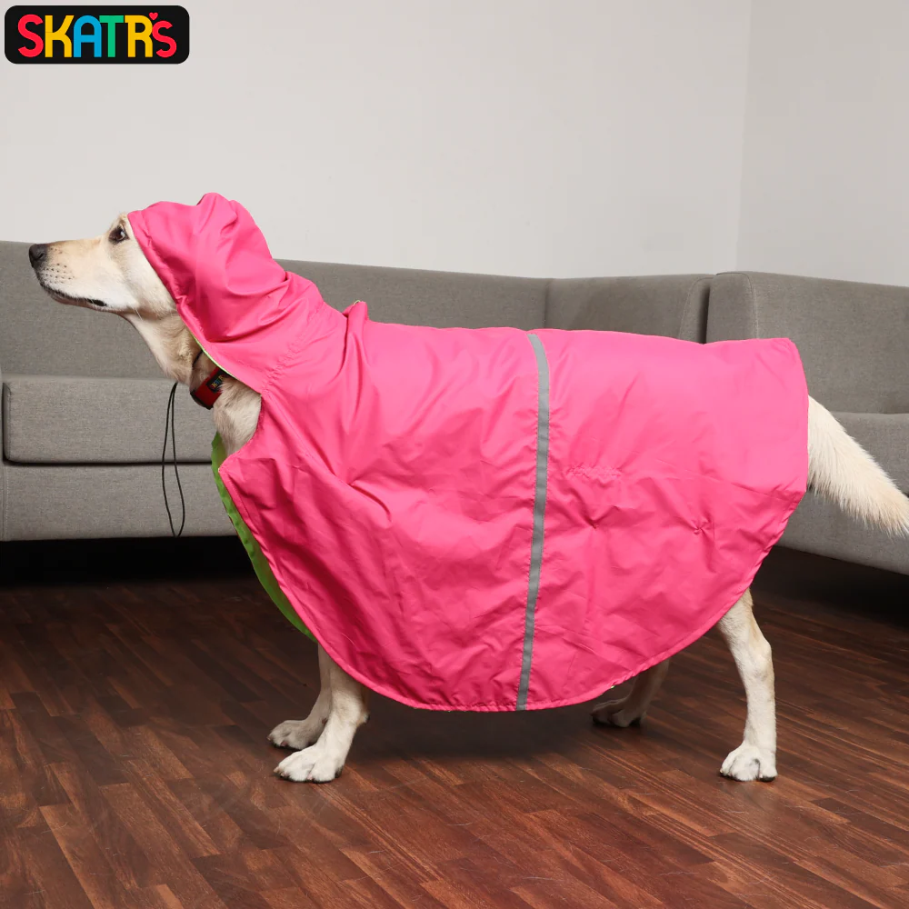 Skatrs Full Coverage Cape Style Raincoat for Dogs and Cats (Pink) - Image 9