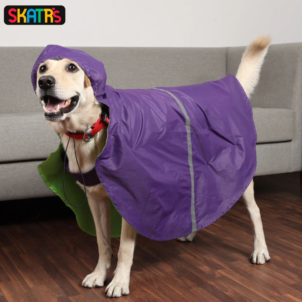 Skatrs Full Coverage Cape Style Raincoat for Dogs and Cats (Purple) - Image 11