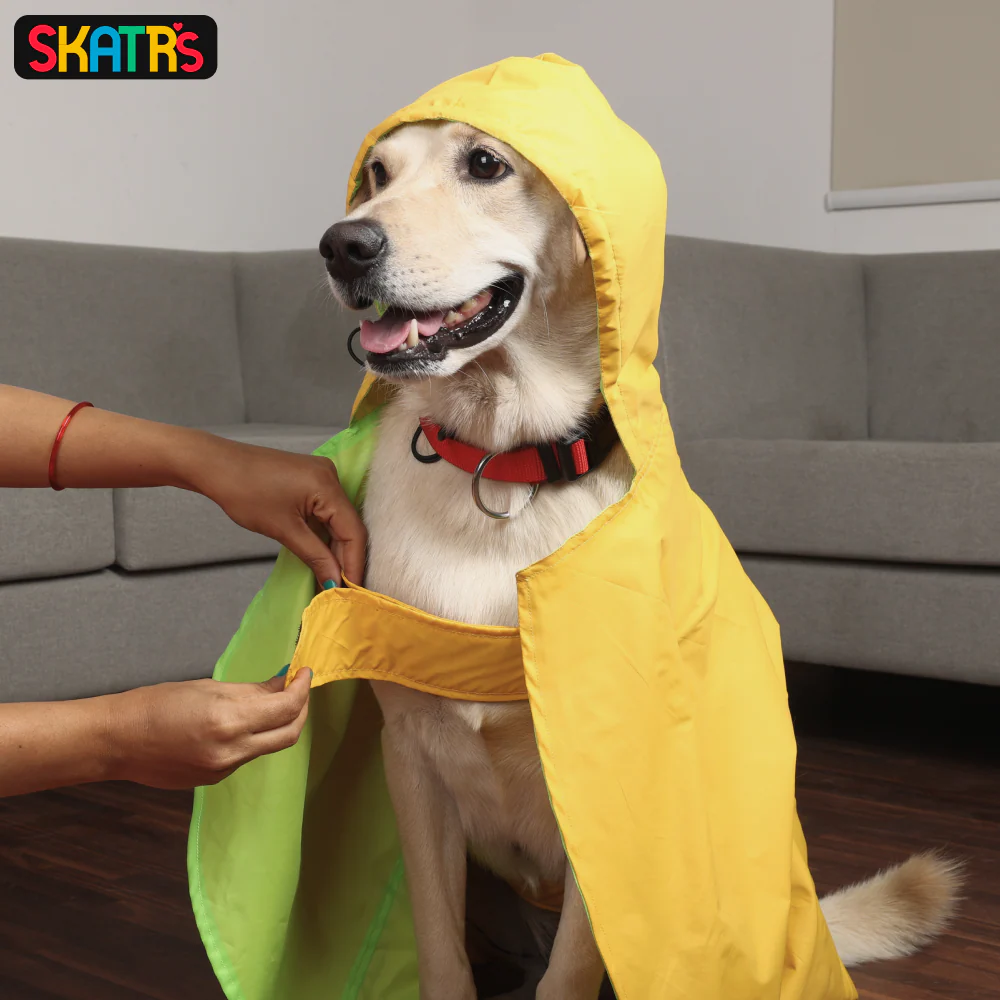 Skatrs Full Coverage Cape Style Raincoat for Dogs and Cats (Yellow) - Image 10