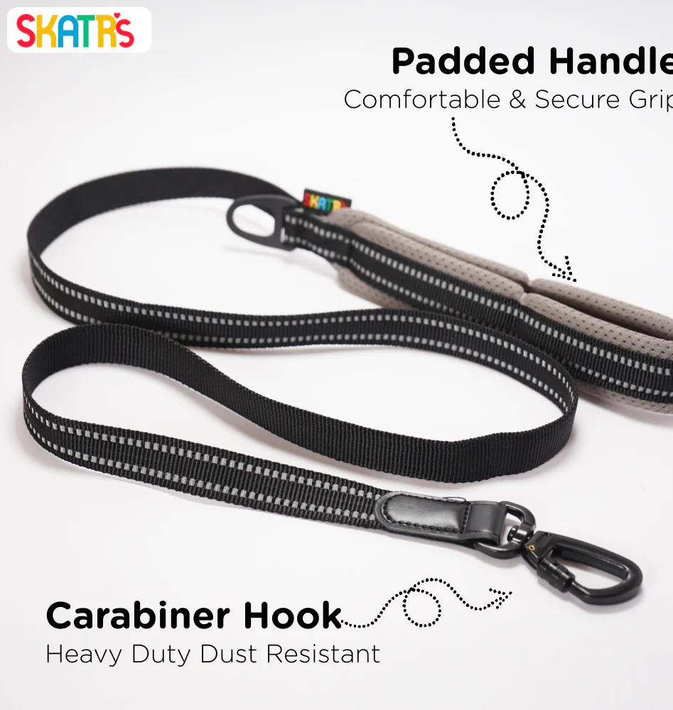 Skatrs Adventure in Style & Comfort Eclipse Leash for Dogs and Cats (Black) - Image 5