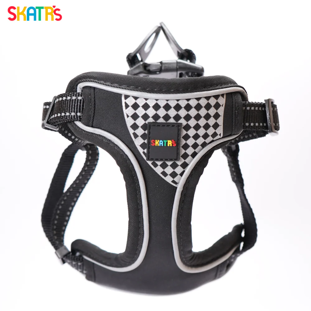 Skatrs Adventure in Style & Comfort Eclipse Padded Harness for Dogs (Black) - Image 2
