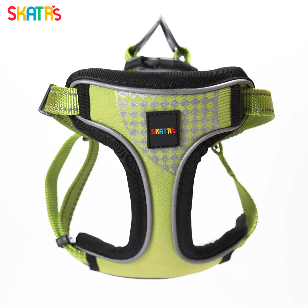 Skatrs Adventure in Style & Comfort Tropical Padded Harness for Dogs (Green) - Image 2