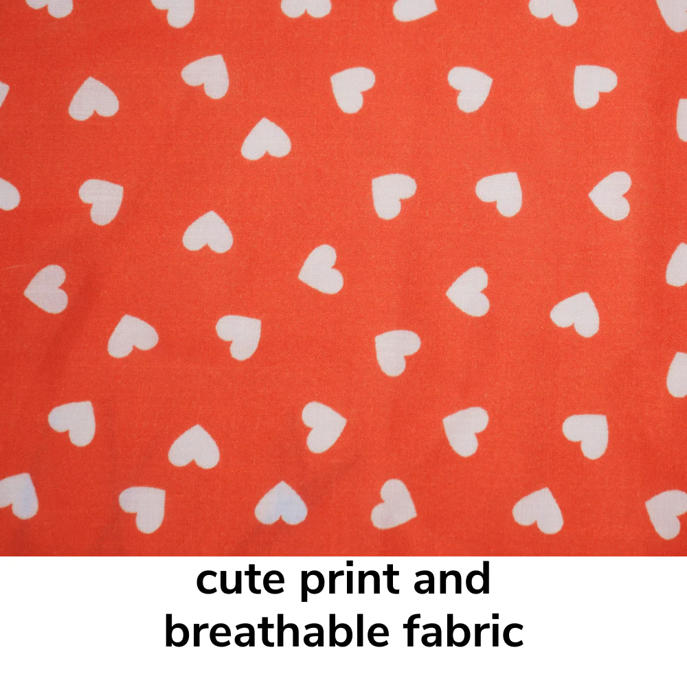 Skatrs All Hearts Printed Shirt for Dogs and Cats (Red) - Image 8