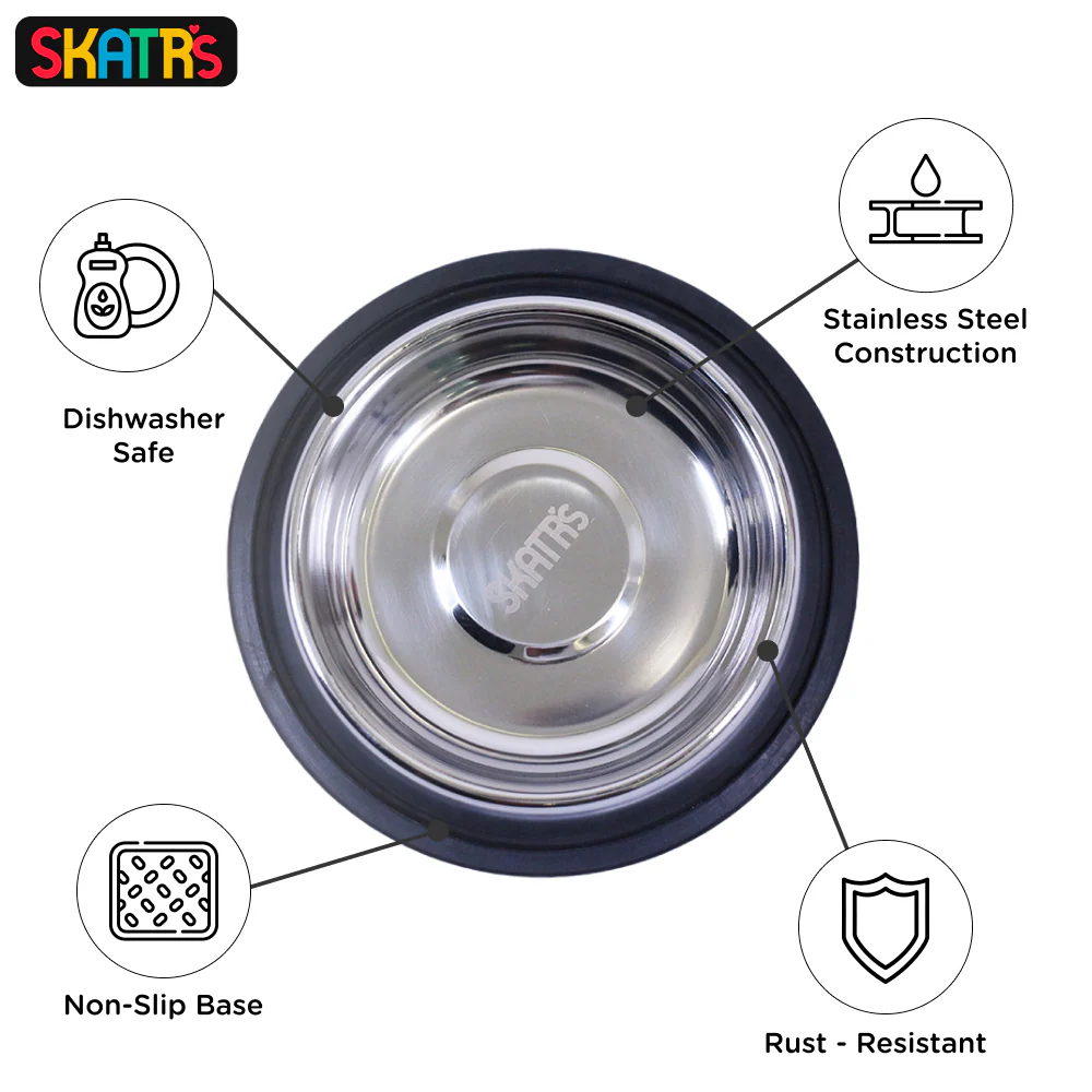 Skatrs Anti Skid Stainless Steel Bowl for Dogs and Cats - Image 3