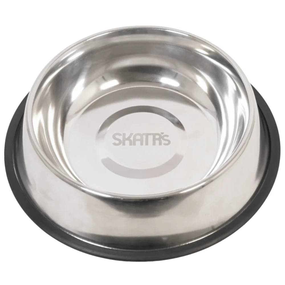 Skatrs Anti Skid Stainless Steel Bowl for Dogs and Cats (Pack of 2) - Image 5
