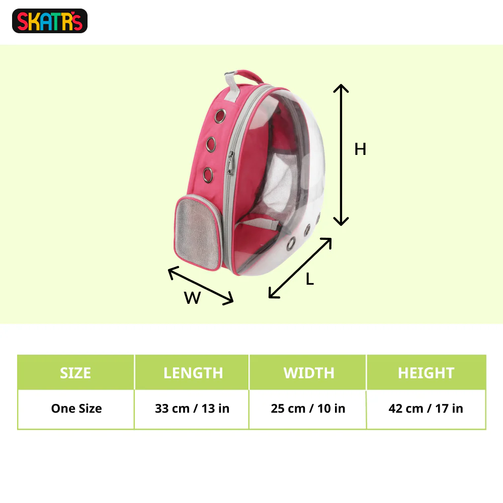 Skatrs Astronaut Space Capsule Carrier Backpack for Cats (Red) - Image 3