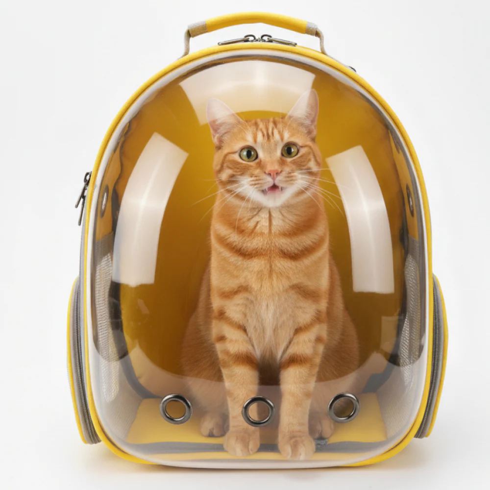 Skatrs Astronaut Space Capsule Carrier Backpack for Cats (Yellow) - Image 6
