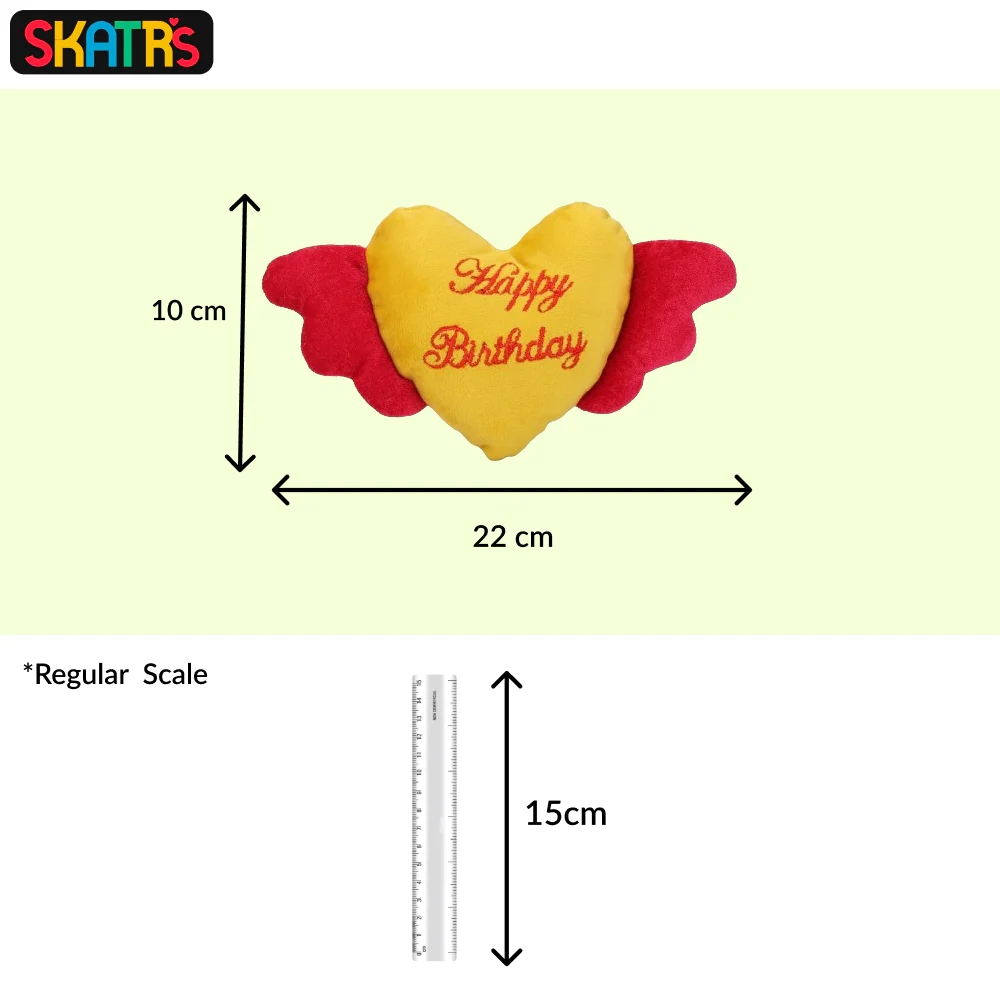 Skatrs Birthday Heart Plush Toy for Dogs and Cats - Image 2