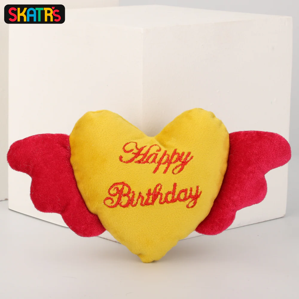 Skatrs Birthday Heart Plush Toy for Dogs and Cats - Image 3
