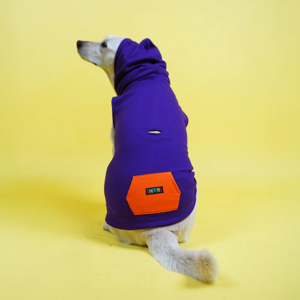 Skatrs Blaze Breezy Hoodies with Pockets for Dogs and Cats (Violet) - Image 2